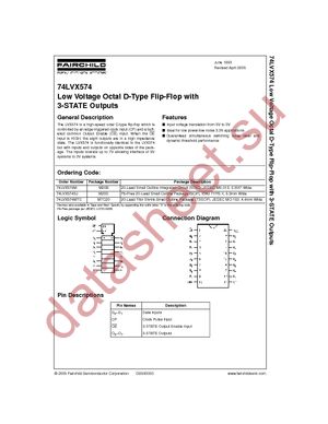 74LVX574SJX datasheet  